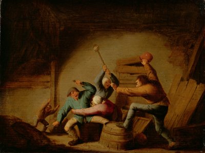 A Fight by Adriaen Jansz. van Ostade